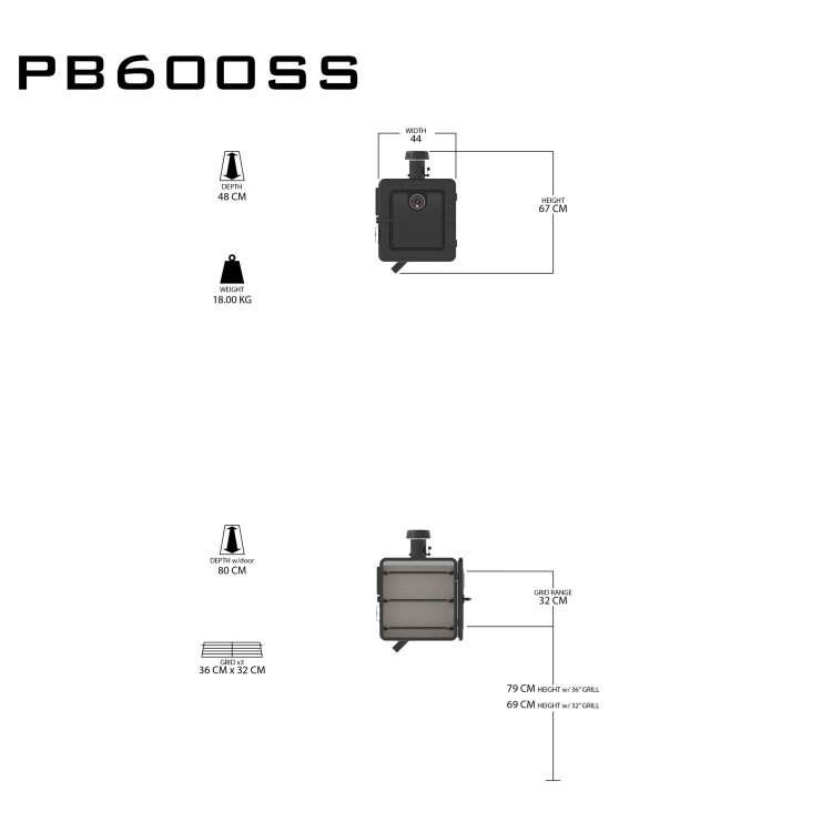 Pit Boss Side Smoker 550/850/1150/1600