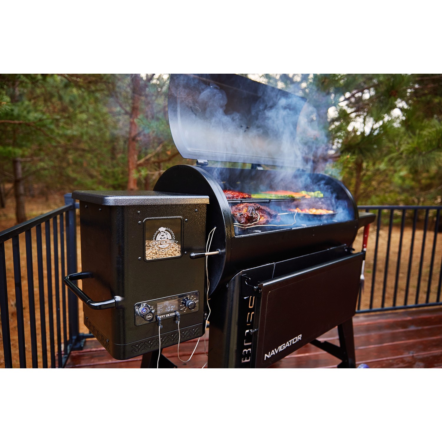 Pit Boss Navigator 850 Wood Pellet Smoker BBQ Grill PB850 10615 Appliances Direct