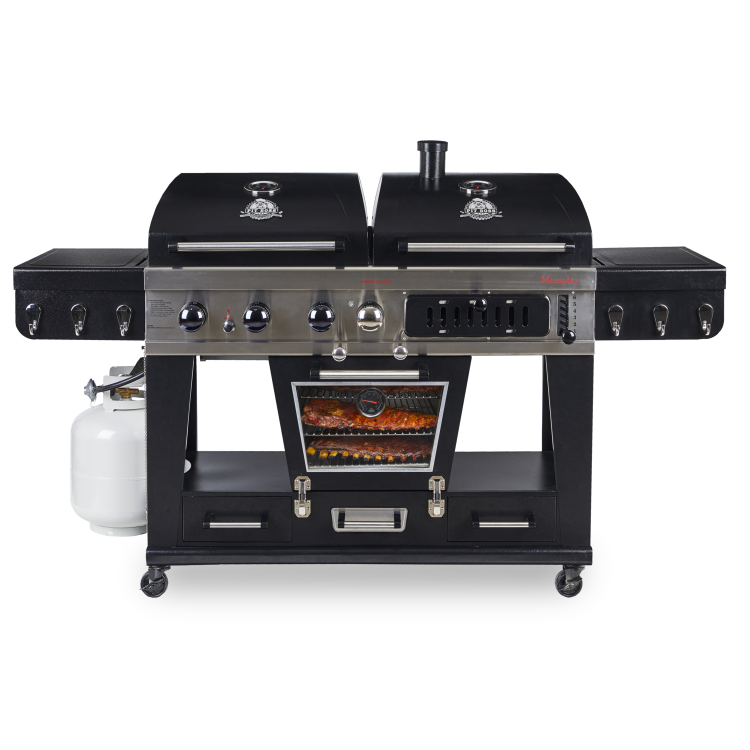 Pit Boss Memphis Ultimate 4 in 1 Gas and Charcoal Combo BBQ Grill with Smoker PBMEMU1