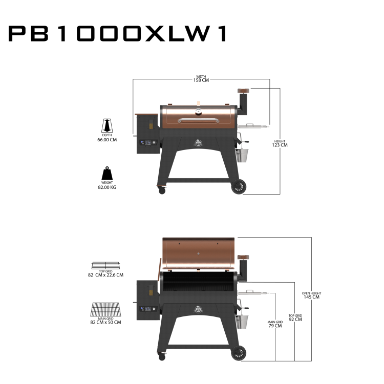 Pit Boss Austin XL Wood Pellet Grill PB1000LW1