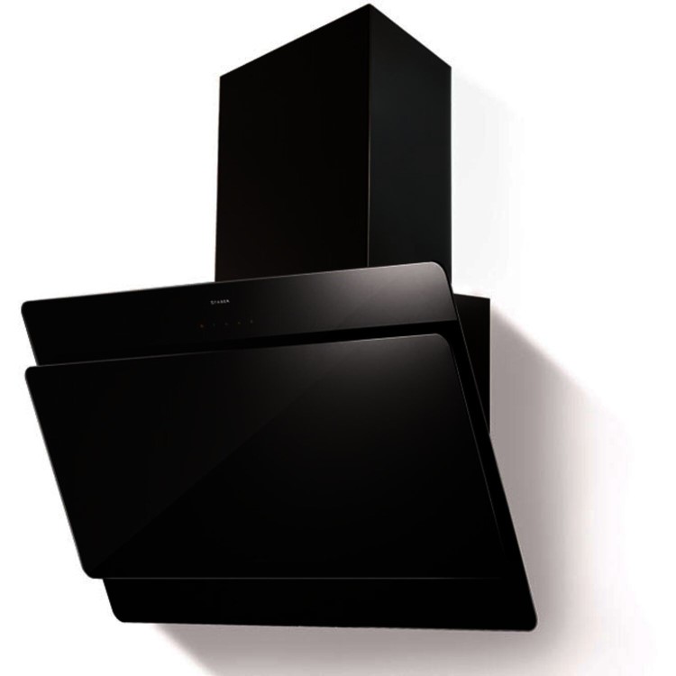 Faber Cocktail 80cm Chimney Cooker Hood Black Glass