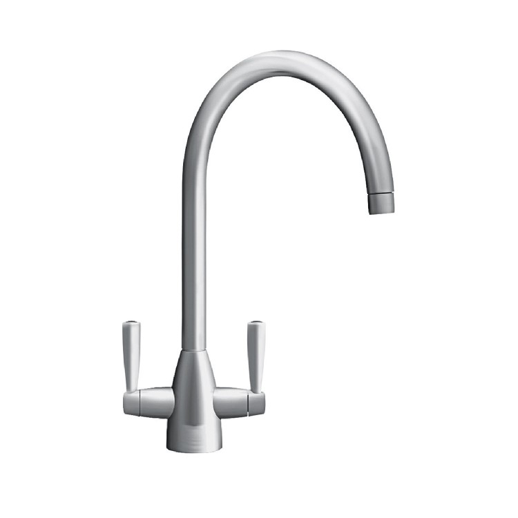 Franke Eiger Dual Lever Monobloc Mixer Kitchen Tap- Steel