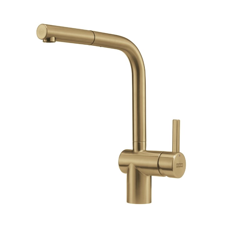 Franke Atlas Neo Single Lever Monobloc Pull Out Kitchen Tap- Gold