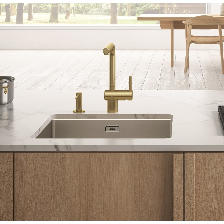 Franke Atlas Neo Single Lever Monobloc Pull Out Kitchen Tap- Gold