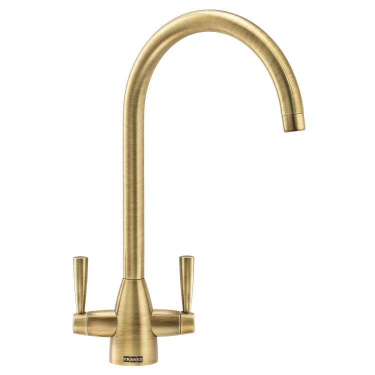 GRADE A2 - Franke Eiger Round Brass Monobloc Kitchen Sink Mixer Tap