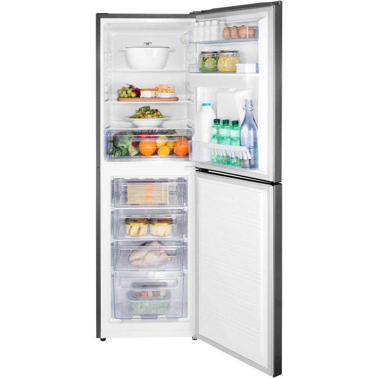 Hisense RB320D4WG1 Freestanding Fridge Freezer With Water Dispenser Silver