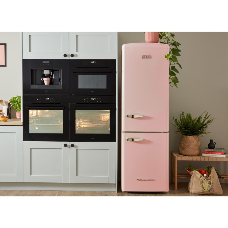 CDA 330 Litre 60/40 Retro Freestanding Fridge Freezer - Florence Tea Rose