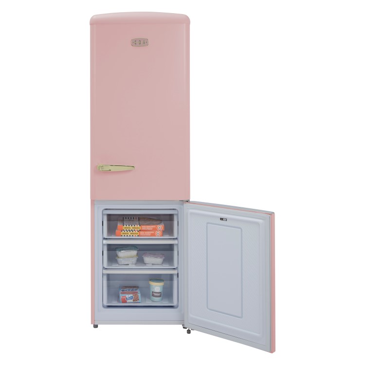 CDA 330 Litre 60/40 Retro Freestanding Fridge Freezer - Florence Tea Rose