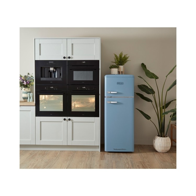 CDA 206 Litre Top Mount Retro Freestanding Fridge Freezer - Betty Sea Holly