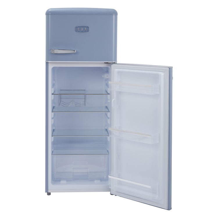 CDA 206 Litre Top Mount Retro Freestanding Fridge Freezer - Betty Sea Holly