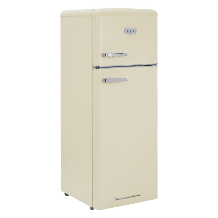 Refurbished CDA Betty Barley Freestanding 206 Litre Top Mount Retro Fridge Freezer Cream