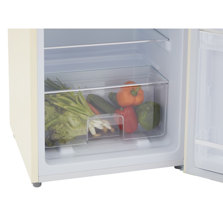 Refurbished CDA Betty Barley Freestanding 206 Litre Top Mount Retro Fridge Freezer Cream