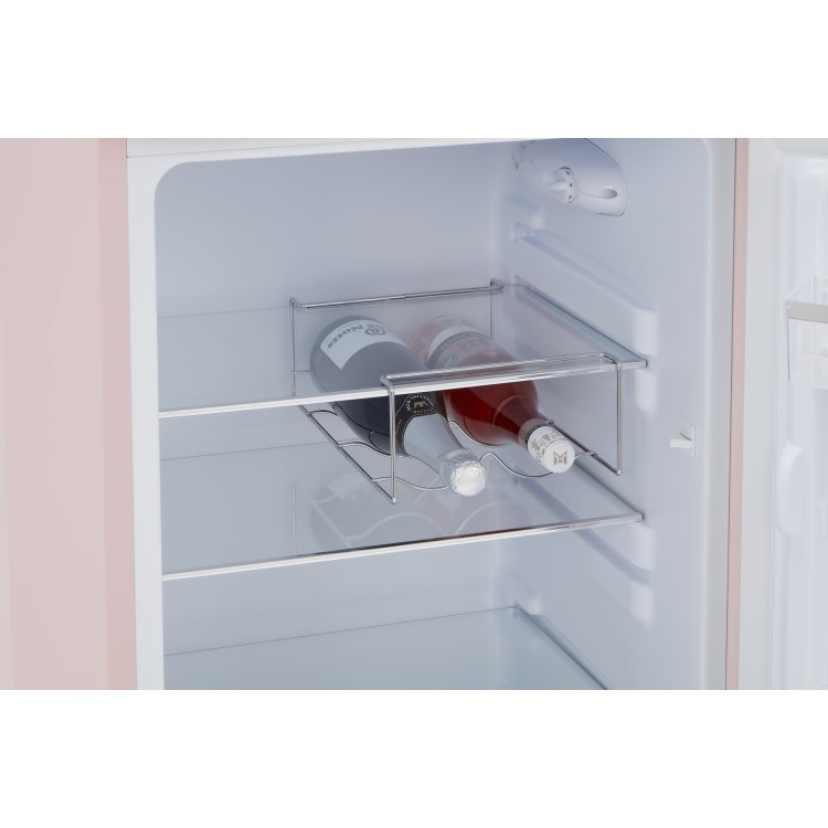 CDA 206 Litre Top Mount Retro Freestanding Fridge Freezer - Betty Tea Rose