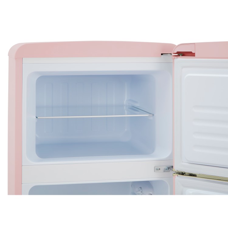 CDA 206 Litre Top Mount Retro Freestanding Fridge Freezer - Betty Tea Rose