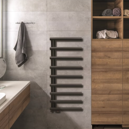 Towelrads Mayfair Anthracite Heated Towel Rail Radiator - 1245 x 500mm