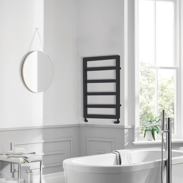 Towelrads Kensington Black Towel Radiator 800 x 530mm