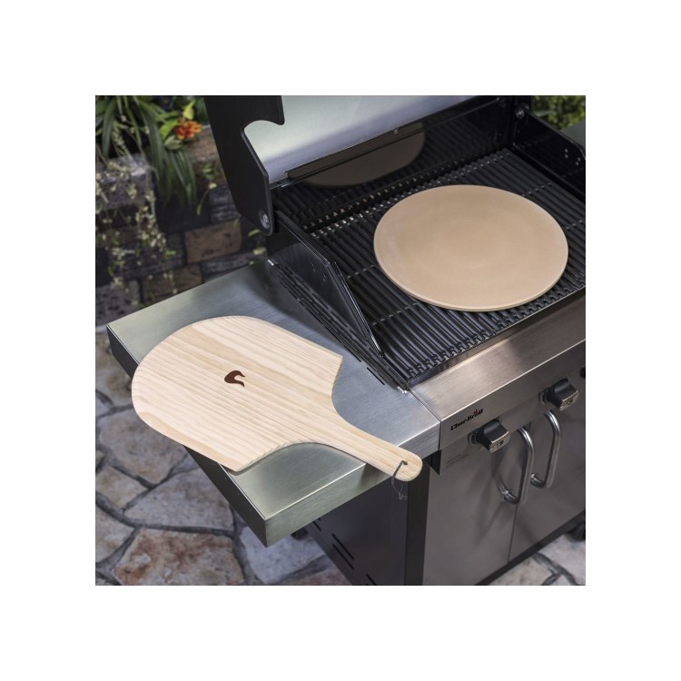 Char-Broil Pizza Stone Kit - With Ceramic Stone & Wooden Peel