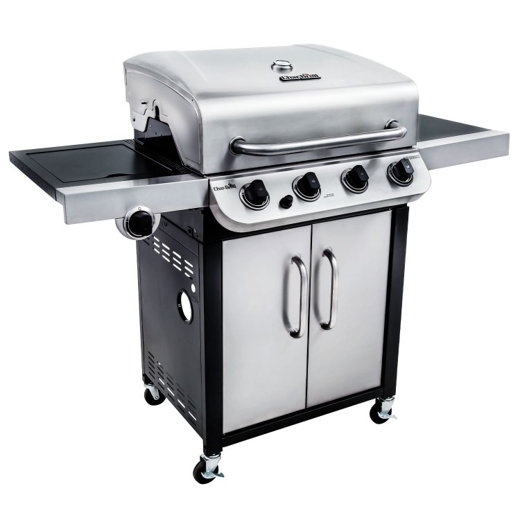 Char-Broil Convective 440S - 4 Burner Gas BBQ Grill with Side Burner - Silver