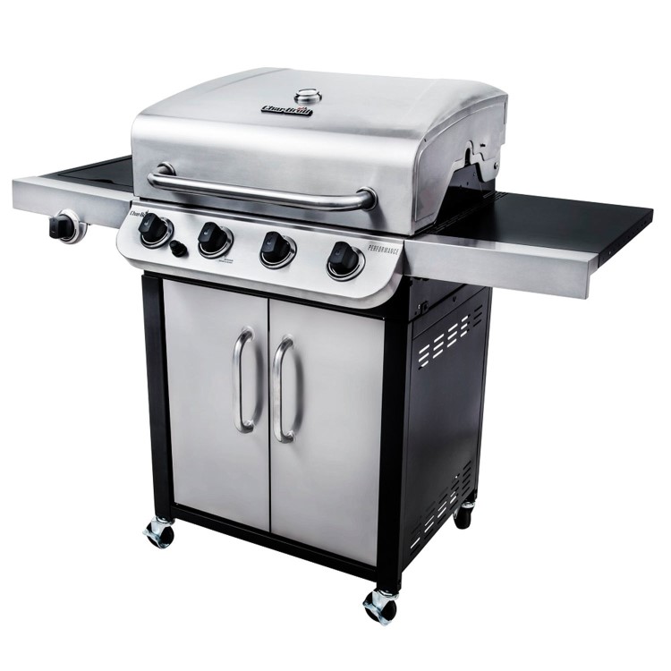 Char-Broil Convective 440S - 4 Burner Gas BBQ Grill with Side Burner - Silver