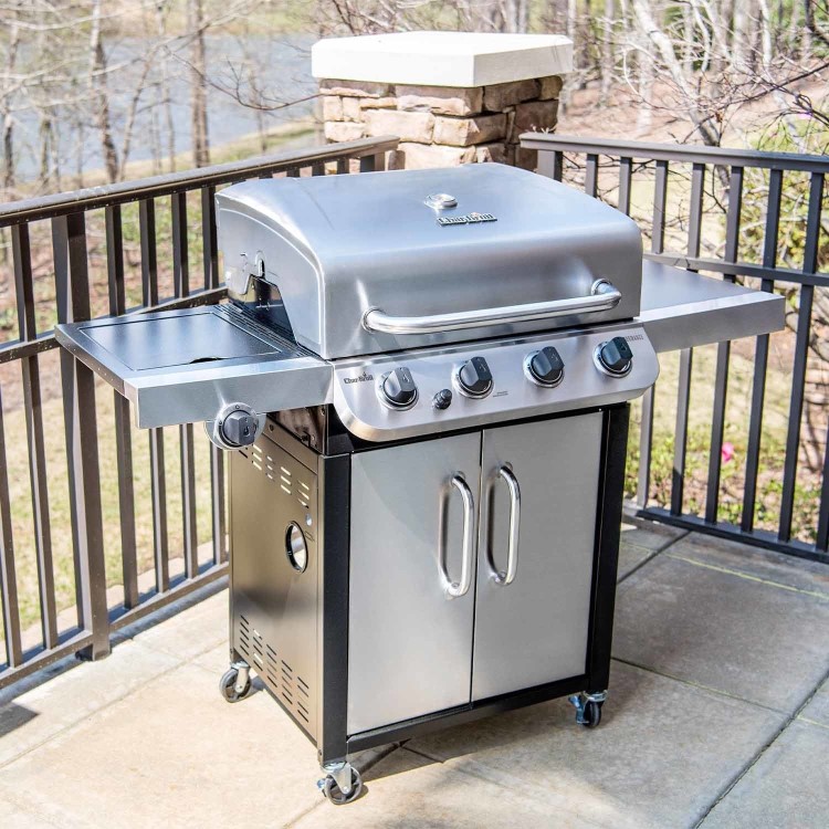 Char-Broil Convective 440S - 4 Burner Gas BBQ Grill with Side Burner - Silver