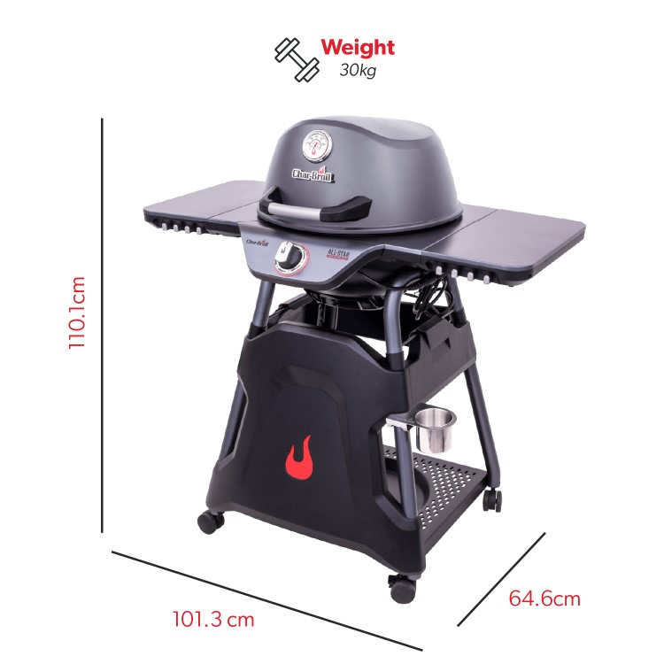 Char-Broil All-Star 125 - Single Burner Gas BBQ Grill with Cover