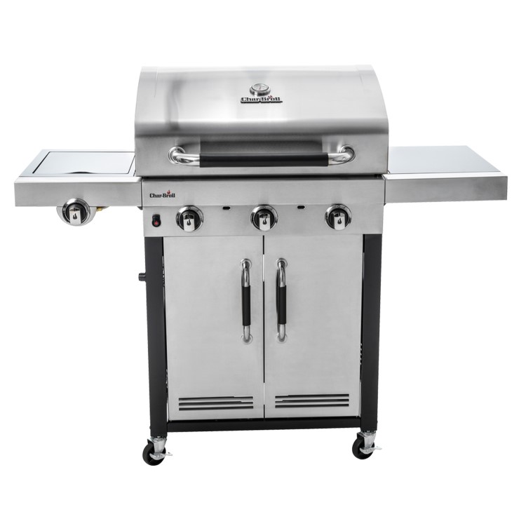 Refurbished Char-Broil Advantage Series 345S - 3 Burner Gas BBQ Grill with Side Burner - Stainless Steel