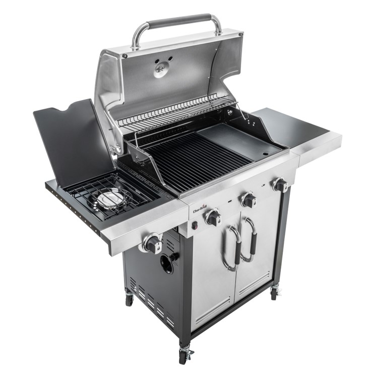 Refurbished Char-Broil Advantage Series 345S - 3 Burner Gas BBQ Grill with Side Burner - Stainless Steel