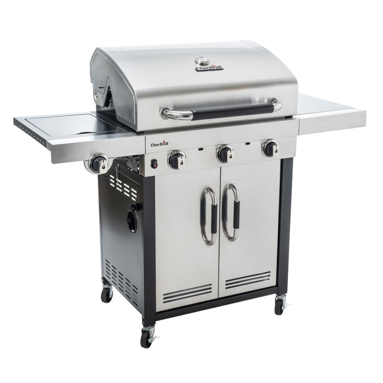 Refurbished Char-Broil Advantage Series 345S - 3 Burner Gas BBQ Grill with Side Burner - Stainless Steel