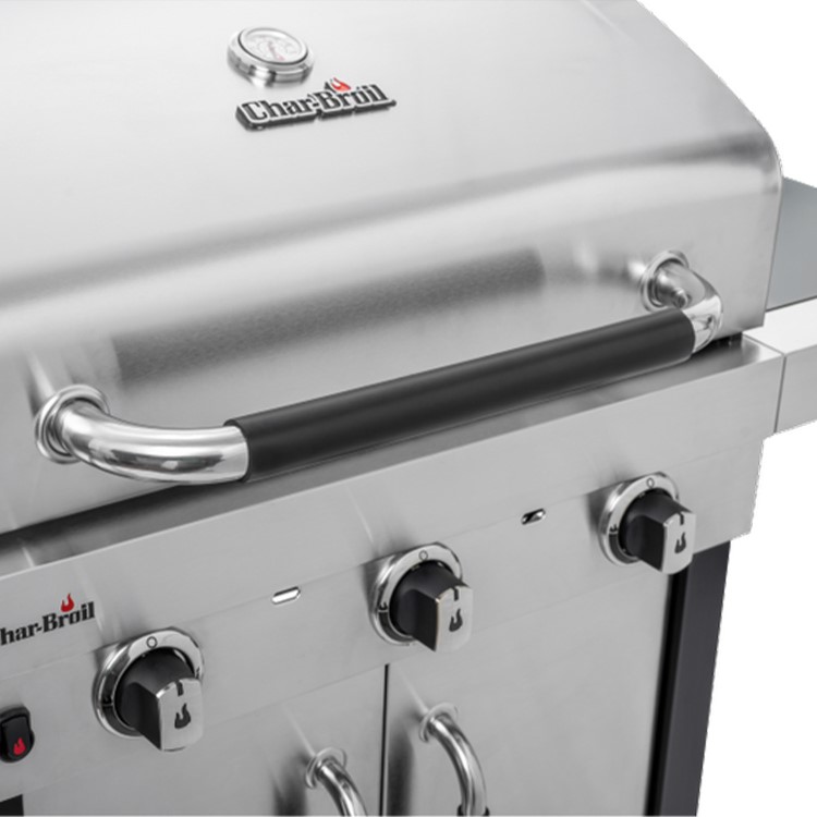 Refurbished Char-Broil Advantage Series 345S - 3 Burner Gas BBQ Grill with Side Burner - Stainless Steel