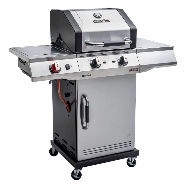 Char-Broil Advantage PRO S 2 - 2 Burner Gas BBQ Grill with Side Burner - Silver