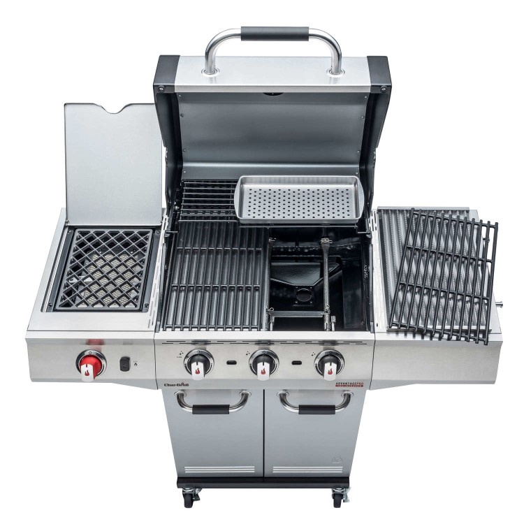 Char-Broil Advantage PRO S 3 - 3 Burner Gas BBQ Grill with Side Burner - Silver