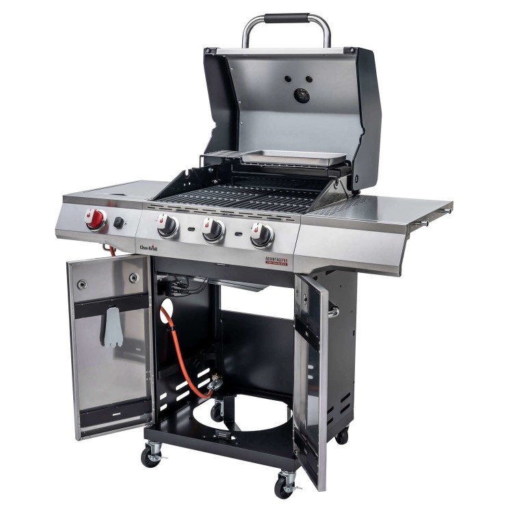 Char-Broil Advantage PRO S 3 - 3 Burner Gas BBQ Grill with Side Burner - Silver