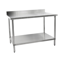 Hamoki IMT-096B - 900mm Wide Stainless Steel Wall Prep Bench With 100mm Upstand 600mm Deep