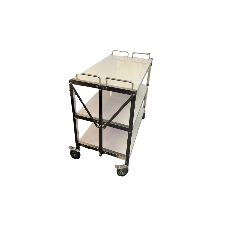 Hamoki FT9050 Commercial Stainless Steel Foldable Trolley 900mm Wide 3 Tier Height