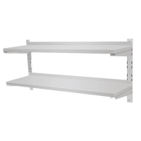 Hamoki STSW-063D 600mm Wide Double Stainless Steel Wall Shelf 300MM Deep