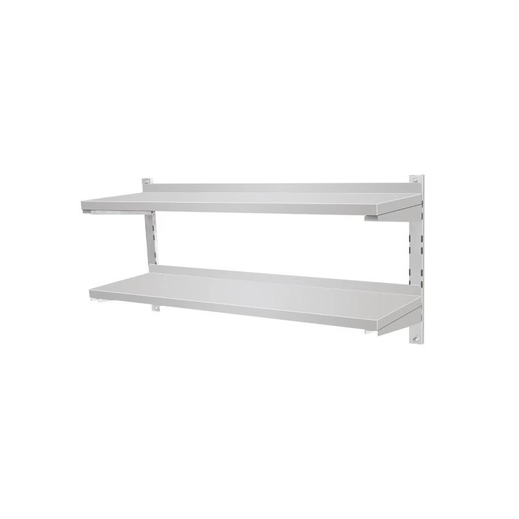 Hamoki STSW-063D 600mm Wide Double Stainless Steel Wall Shelf 300MM Deep