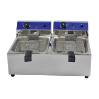 Hamoki EF-132 Electric Countertop Commercial Fryer 2 x 13ltr Twin Tank 2 x 3kW 13amp