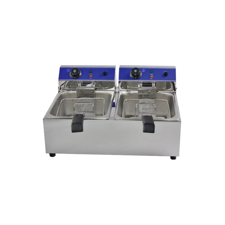 Hamoki EF-132 Electric Countertop Commercial Fryer 2 x 13ltr Twin Tank 2 x 3kW 13amp