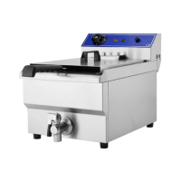 Hamoki EF-131V Electric Countertop Commercial Fryer 13ltr Single Tank With Drain Tap 3kW