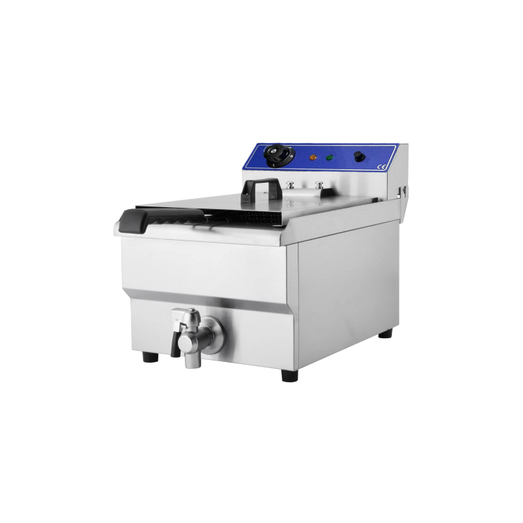 Hamoki EF-131V Electric Countertop Commercial Fryer 13ltr Single Tank With Drain Tap 3kW