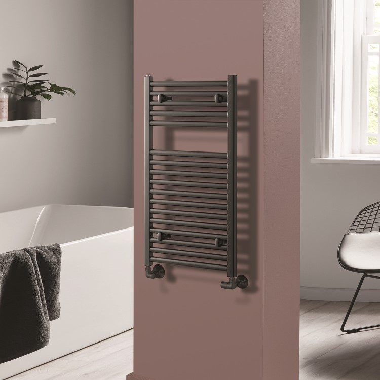 Towelrads Pisa Black Towel Radiator 800 x 400mm