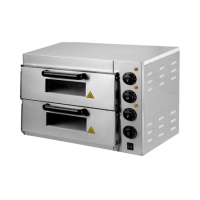 Hamoki EP 1+1 Twin Deck 410mm Electric Pizza Oven Up to 8 x 8" Pizzas or 2 x 16” Pizzas 3kW  13 amp