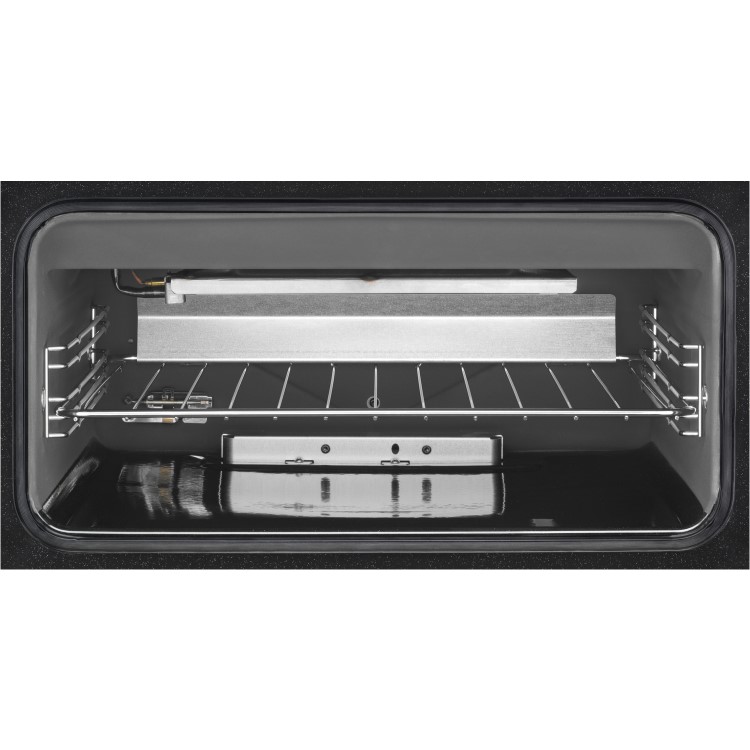 AEG 17166GM-MN 60cm Double Oven Gas Cooker With Lid - Stainless Steel