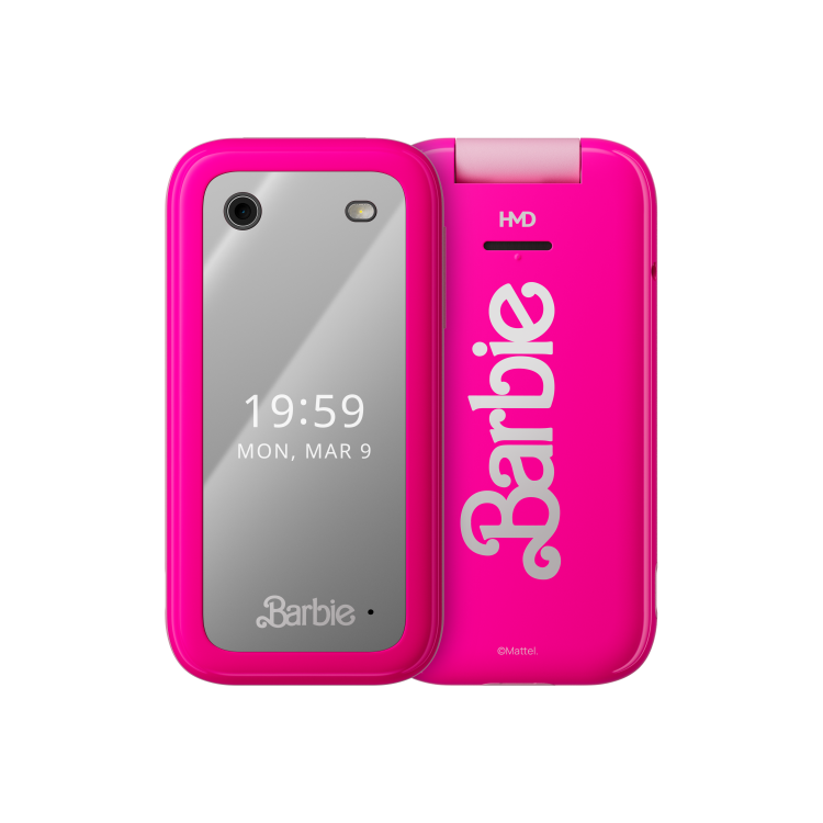 HMD Barbie Flip Phone Pink 2.8" 128MB 4G Unlocked & SIM Free Smartphone