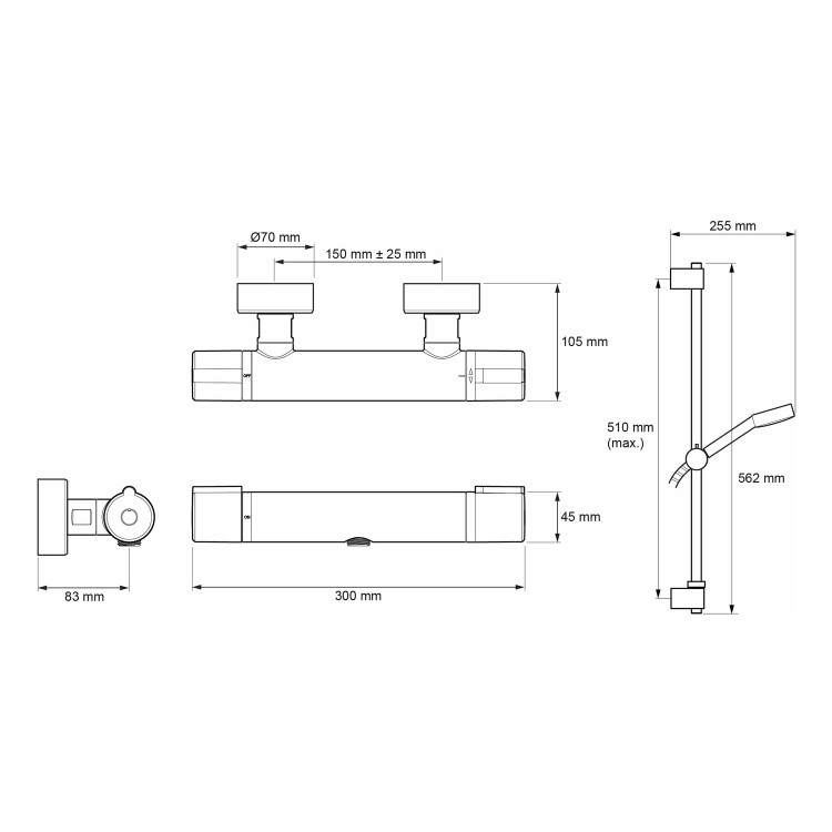 Mira Relate Exposed Mixer Shower