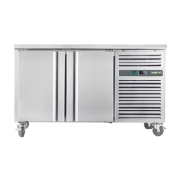 Hamoki GN2100TN 2 Door Refrigerated Counter With Castors 700mm Depth 272ltr