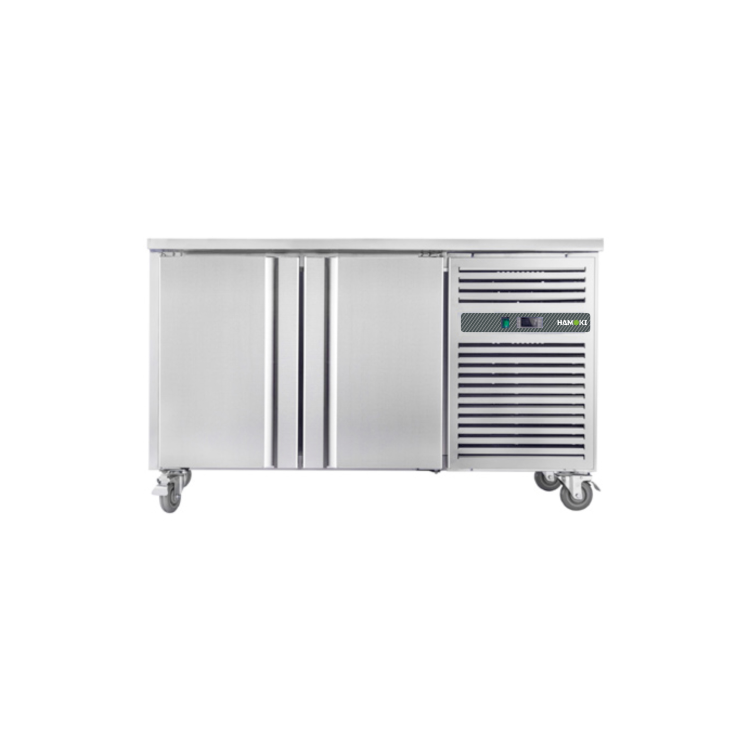 Hamoki GN2100TN 2 Door Refrigerated Counter With Castors 700mm Depth 272ltr