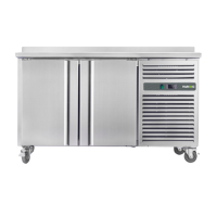 Hamoki GN2200TN 2 Door Refrigerated Counter with Backsplash and Castors 700mm Depth 272ltr