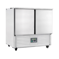 Hamoki S900 2 Door Refrigerated Salad Prep Counter With Lid and Polyethylene Cutting Board 215ltr