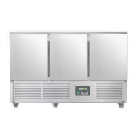 Hamoki S903SSTOP 3 Door Refrigerated Salad Prep Counter Solid Stainless Steel Top 346ltr